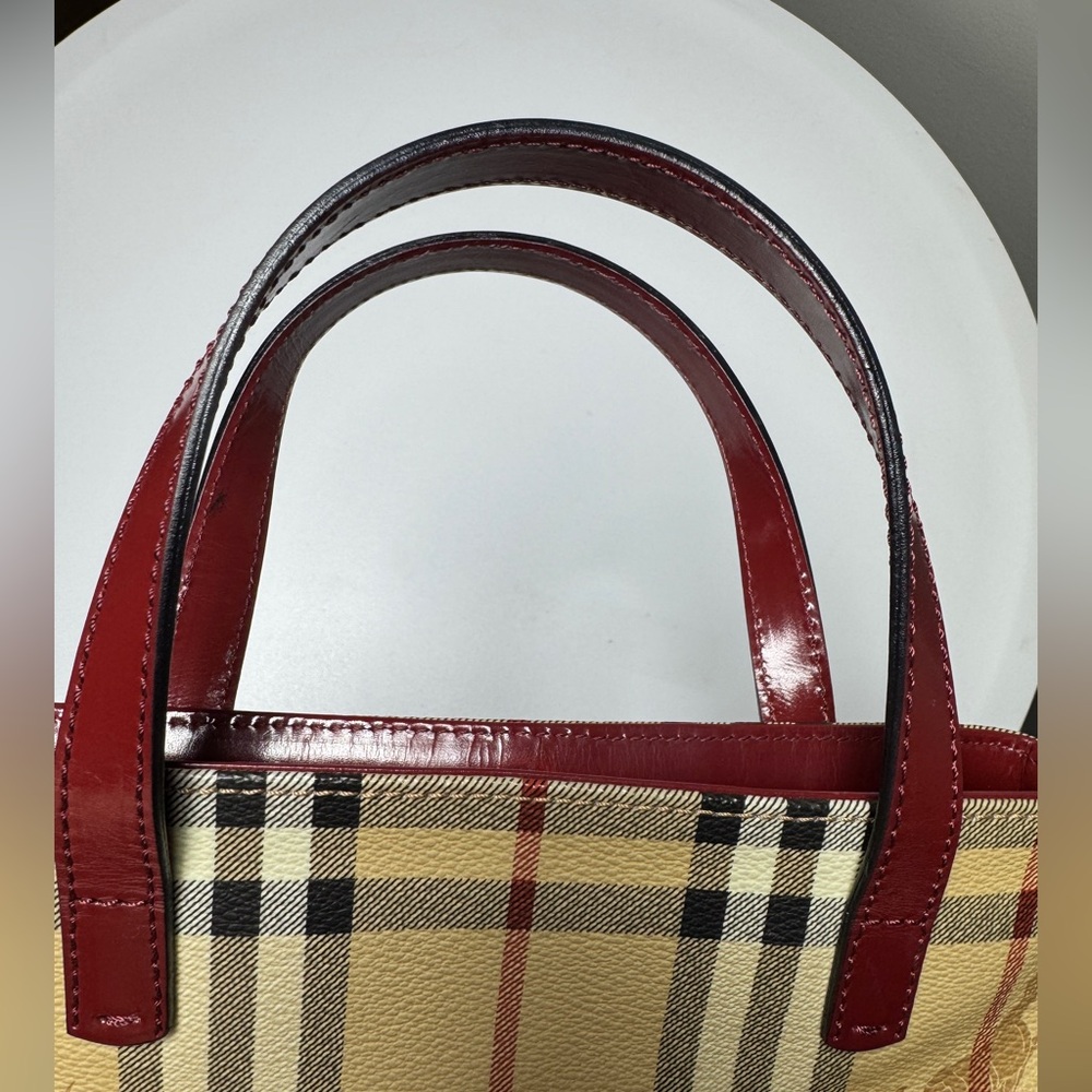 Burberry Haymarket Check PVC and Leather Mini Oxford Tote - Picture 5 of 15